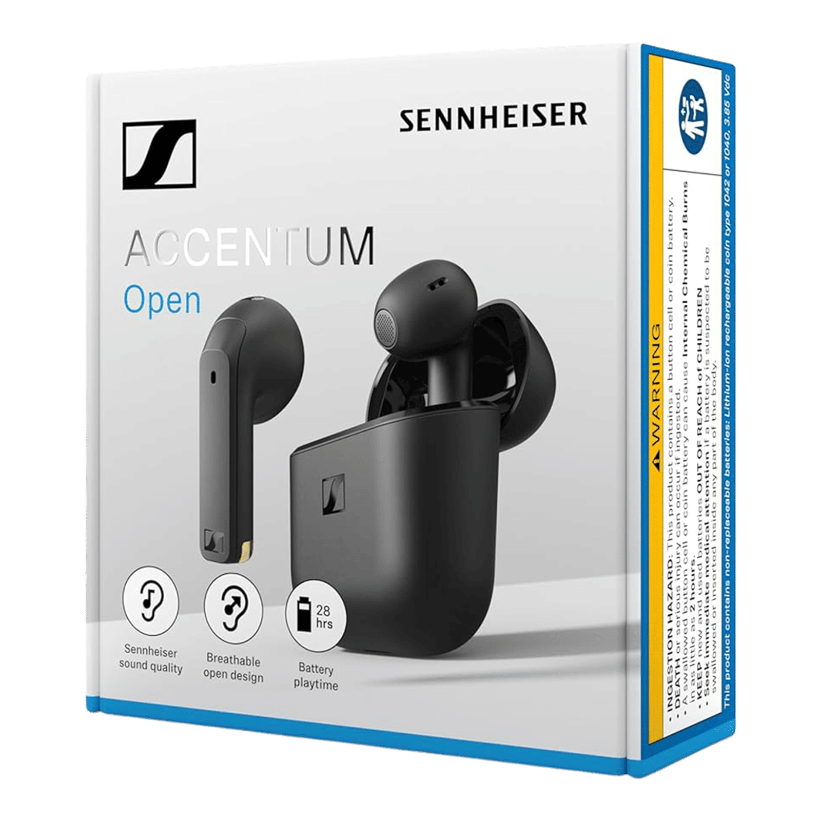 Buy SENNHEISER Accentum Open OTW1BLK TWS Earbuds (IPX4 Splash